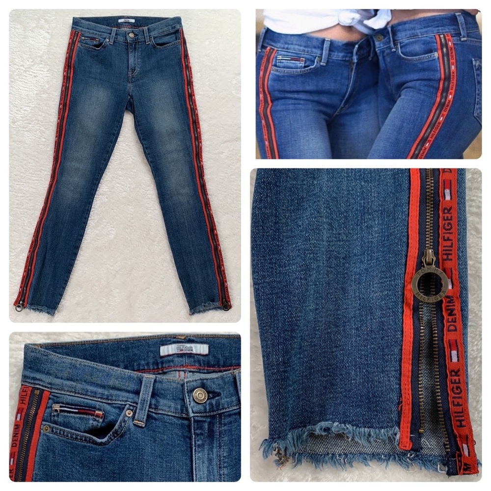 Y2K Tommy Hilfiger Logo Side Zipper Jeans
